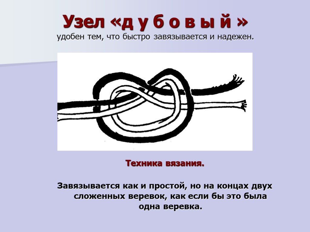 Узел дающий 1. Простой узел. Туристические узлы. Дубовый узел. Узел из двух веревок.