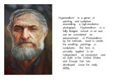 Hyperrealism is a genre of painting and sculpture resembling a high-resolution photograph. Hyperrealism is a fully fledged school of art and can be considered an advancement of Photorealism by the methods used to create the resulting paintings or sculptures. The term is primarily applied to an indep