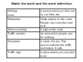 Match the word and the word definition