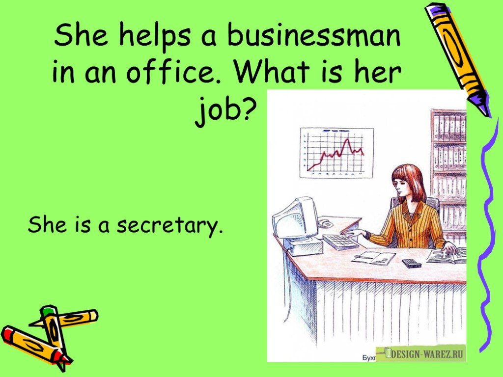 What s she job. Директор магазина she sells. She is + jobs. Her job.