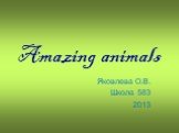 Amazing animals. Яковлева О.В. Школа 583 2013