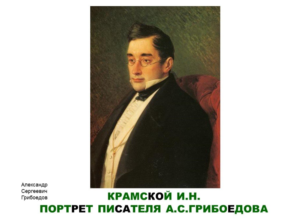 Портреты писателей презентация. Грибоедов портрет Крамского. Крамской и.н «портрет а.с. Грибоедова»;. Портрет писателя Александра Сергеевича Грибоедова 1873. Портрет Грибоедова работы Крамского.