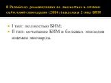 В Российских рекомендациях по диагностике и лечению стабильной стенокардии (2004 г.) выделены 2 типа БИМ: I тип: полностью БИМ; II тип: сочетание БИМ и болевых эпизодов ишемии миокарда.