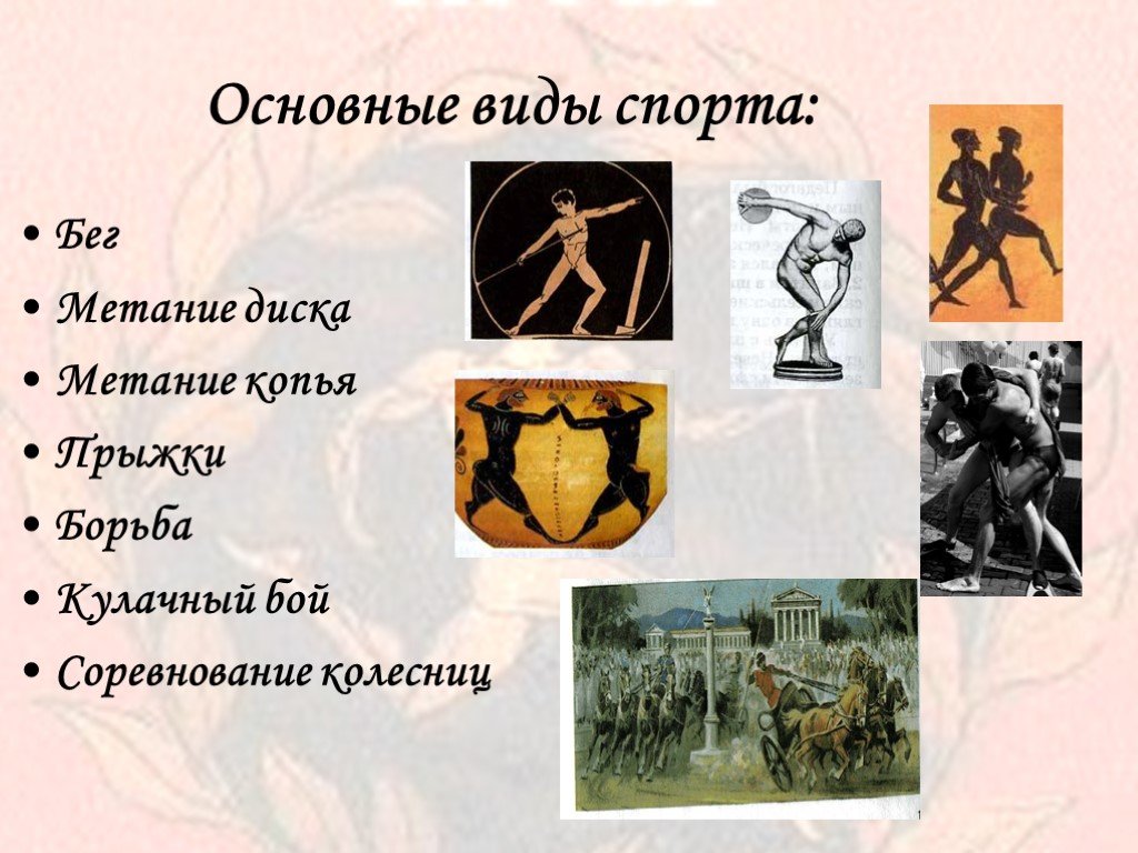 Какие есть олимпийские игры в древности. Виды спорта в древней Греции. Виды спорта в древних Олимпийских играх. Виды Олимпийских игр в древней Греции. Античные Олимпийские игры виды спорта.