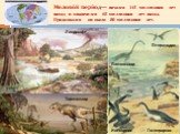 Мелово́й пери́од— начался 145 миллионов лет назад и закончился 65 миллионов лет назад. Продолжался он около 80 миллионов лет. Микрораптор Игуанодон Мозазавр Аммонит с Велоцераптр Пургаториус Птеранодон Плезиозавр. Ихтиорнис Гесперорнис. Ландшафт