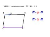 ABCD – параллелограмм. CS : SB = 5 : 3. BS = DA