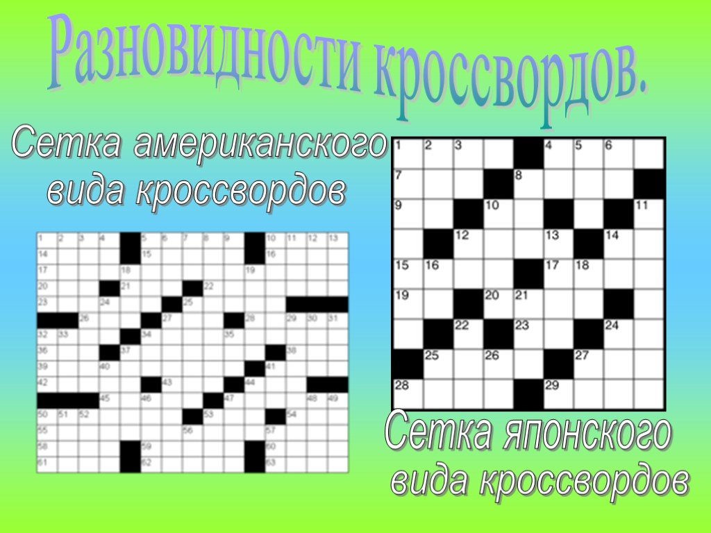 Виды сканвордов. Виды кроссвордов. Кроссворды разного типа. Виды кроссвордов и сканвордов.