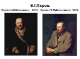 В.Г.Перов. Портрет А.Н.Островского. 1871 Портрет Ф.М.Достоевского. 1872