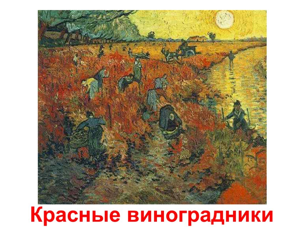 Красные виноградники. Картина красные виноградники Ван Гог. «Красные виноградники в Арле» (1888. «Красных виноградниках в Арле» (1888; ГМИИ).. Красные виноградники в Арле презентация.