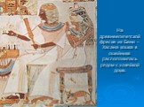 На древнеегипетской фреске из Бени – Хасана кошка в ошейнике расположилась рядом с хозяйкой дома.