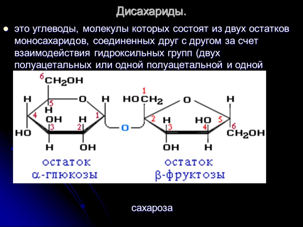 Гидроксильные группы фруктозы. Дисахариды состоят из остатков моносахаридов. Углеводы молекулы которых состоят из двух остатков моносахаридов. Состоит из остатков двух моносахаридов. Молекула сахарозы состоит из.