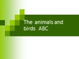 The animals and birds ABC
