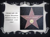 8 февраля 1960 года Мэрилин Монро была удостоена звезды на голливудской «Аллее славы»