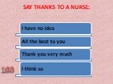 Say thanks to a nurse: 100