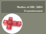 Modes of HIV/AIDS Transmission