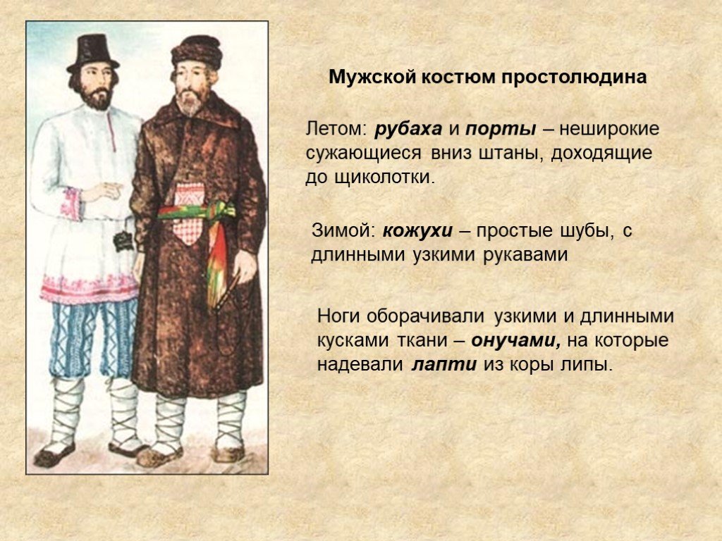Русский быт одежда