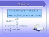 Уравнение cos x=a Слайд: 10