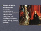 Монументально-декоративная живопись представлена храмовыми росписями сдержанного колорита, где основную нагрузку несут линия, контур, силуэт.