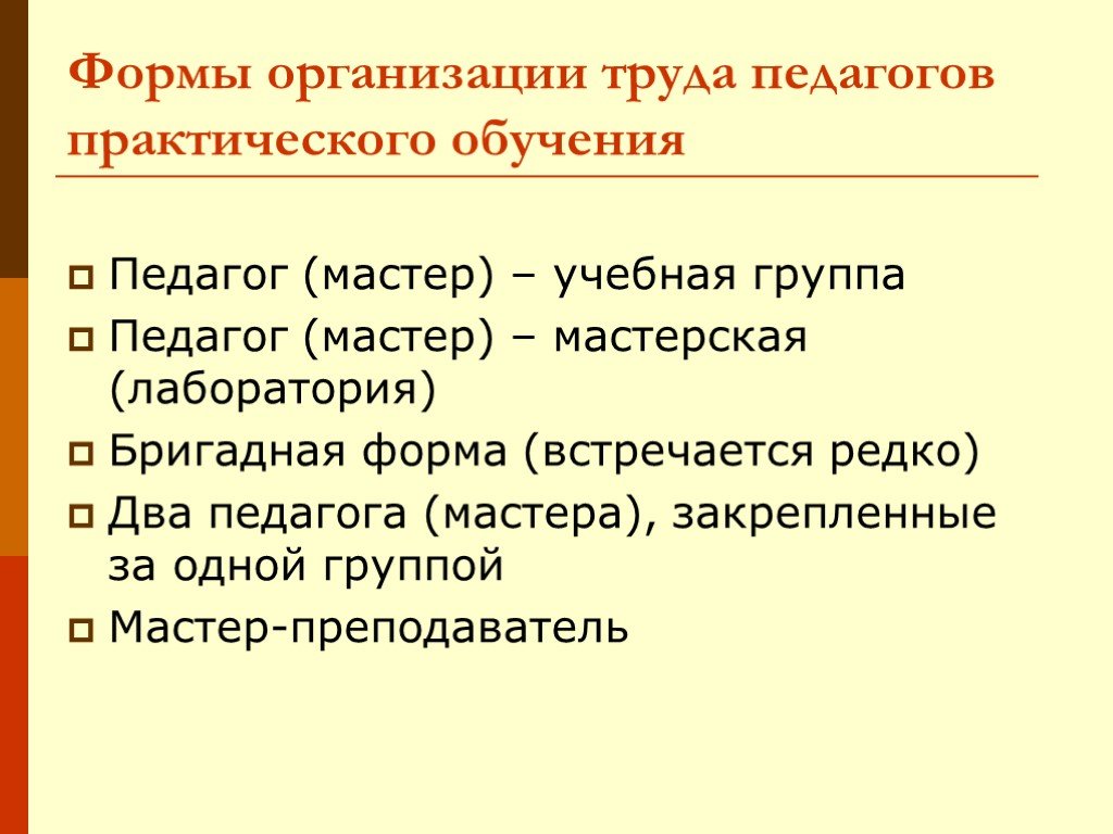 Формы организации обучения в педагогике презентация