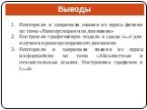 Выводы. Повторили и закрепили знания из курса физики по теме «Равноускоренное движение» Построили графическую модель в среде Excel для изучения равноускоренного движения. Повторили и закрепили знания из курса информатики по теме «Абсолютные и относительные ссылки. Построение графиков в Excel»