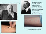 Клеменс Пирке (1874-1929 гг.) - австрийский педиатр. В 1907 году разработал кожную пробу для диагностики туберкулеза (реакция Пирке). Градуированная Пирке. Charles Mantoux (1877 - 1947)