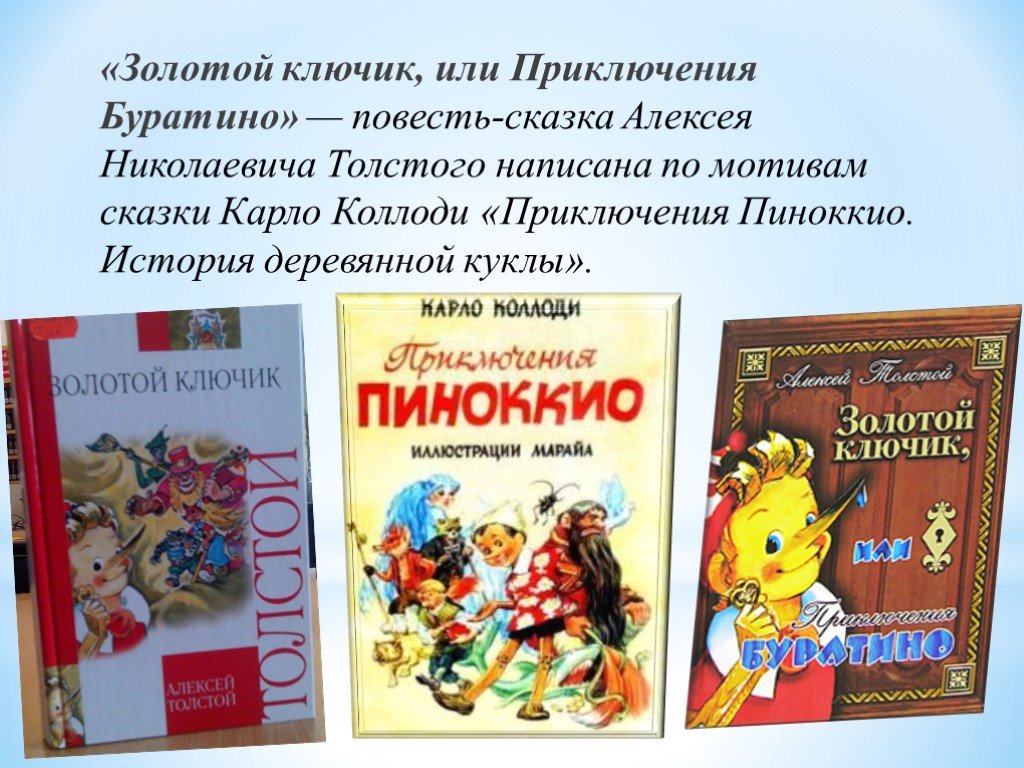 Презентация моя любимая книга буратино