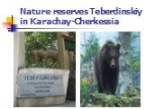 Nature reserves Teberdinskiy in Karachay-Cherkessia