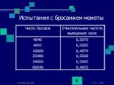 Испытания с бросанием монеты