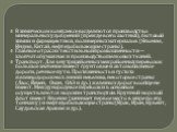 В химическом комплексе выделяются производство минеральных удобрений (прежде всего азотных), бытовой химии и фармацевтики, полимерных материалов (Япония, Индия, Китай, нефтедобывающие страны). Главные отрасли текстильной промышленности — хлопчатобумажная и производство шелковых тканей. Транспорт. Дл