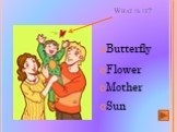 What is it? Butterfly Flower Mother Sun