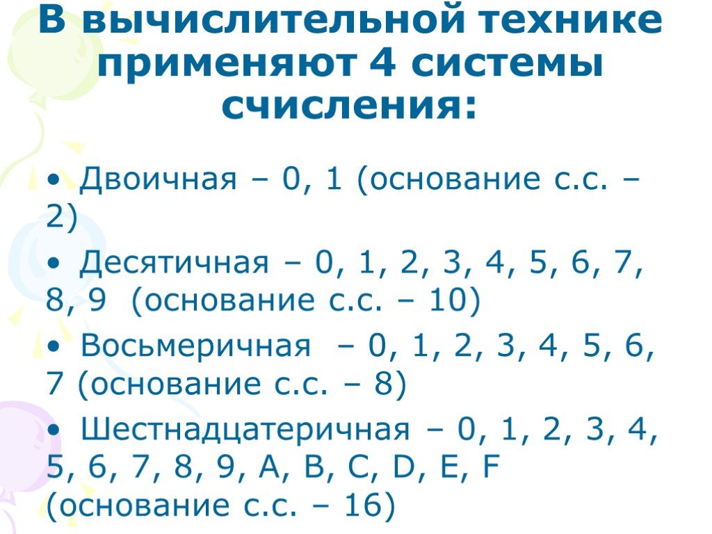 Математическая основа. Математические основы информатики системы счисления. Системы счисления вычислительная техника. Системы счисления используемые в вычислительной технике. Что такое основание в информатике 8 класс.