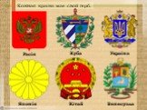 Кожная краіна мае свой герб. Расія Куба Украіна Японія Кітай Венесуэла