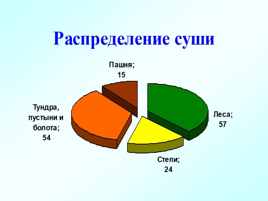 Какой процент составляет суша