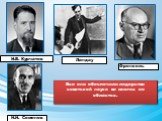 И.В. Курчатов Н.Н. Семенов Френкель Ландау. Все они обеспечили лидерство советской науки во многих ее областях.