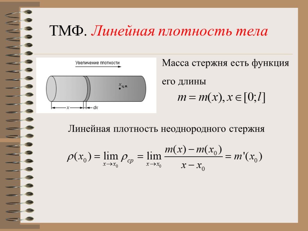 Чему равна линейная плотность. Линейная плотность. Линейная плотность массы. Линейная плотность стержня. Линейная плотность формула.