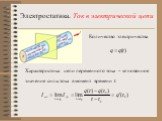 Электростатика. Ток в электрической цепи. Количество электричества. Характеристика цепи переменного тока – мгновенное значение силы тока в момент времени t: