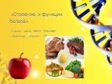 «Строение и функции белков». Учитель химии МБОУ ООШ№81 г.Краснодар Ицкович Т.Я