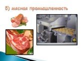 5) мясная промышленность