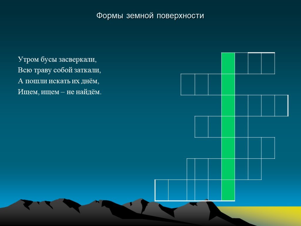 Презентация формы земной поверхности 4 класс