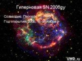Гиперновая SN 2006gy. Созвездие: Персей Год открытия: 2006, 18 сентября