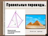 Египетские пирамиды. Правильные пирамиды.