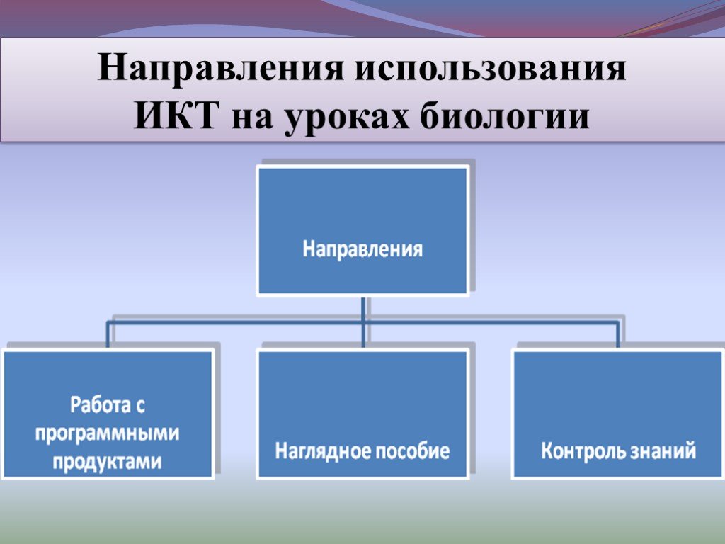 Направления биологии. Направления использования ИКТ. ИКТ на уроках биологии. Применение ИКТ на уроках биологии.