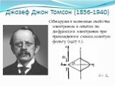 Джозеф Джон Томсон (1856-1940). Обнаружил волновые свойства электронов в опытах по дифракции электронов при прохождении сквозь золотую фольгу (1927 г.).