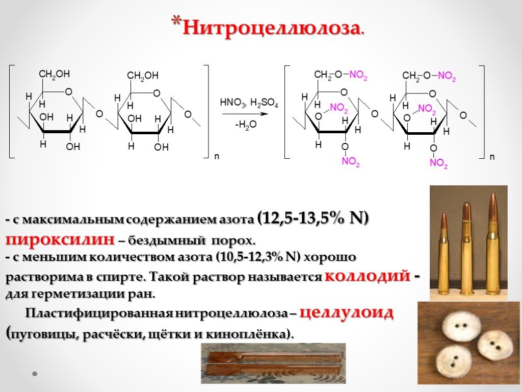 Запишите схему получения динитрата целлюлозы тринитрата целлюлозы укажите тип реакции