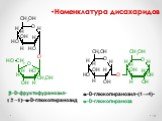 Номенклатура дисахаридов. b-D-фруктофуранозил- (2-1)-a-D-глюкопиранозид. a-D-глюкопиранозил-(1→4)- a-D-глюкопираноза