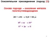 Основа подхода – окисление металла галогенуглеводородами 2M + nRX  RnM + MXn M0 – ne–  Mn+ R1+ + 2e–  R–. Окислительное присоединение (подход [1])