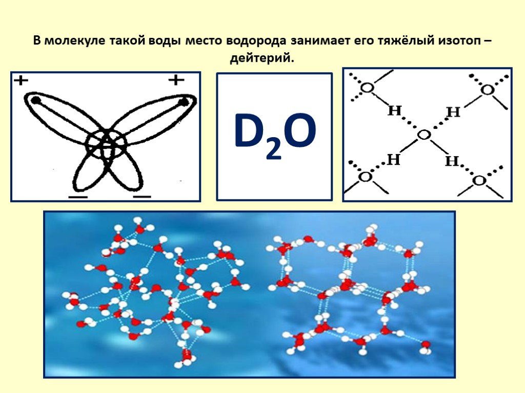Изотоп водорода 3 1. Изотопы воды. Молекула воды схема. Изотопы водорода и тяжелая вода. Молекула тяжелой воды.