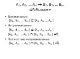 A1, A2, … An  B1, B2, … Bm ФЗ бывают: Тривиальные {B1, B2, … Bm }  {A1, A2, … An } Нетривиальные {B1, B2, … Bm }  {A1, A2, … An } {A1, A2, … An }  {B1, B2, … Bm }  Полностью нетривиальные {A1, A2, … An }  {B1, B2, … Bm } =