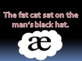 The fat cat sat on the man’s black hat.