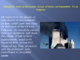 Chronicle item of the events of act of terror on September 11 in America. All began from the seizure of four aircraft of the commercial air lines, which were sent from the East coast of the USA for California. On board the aircraft there was significant fuel stock; the volume of fuel tanks is approx